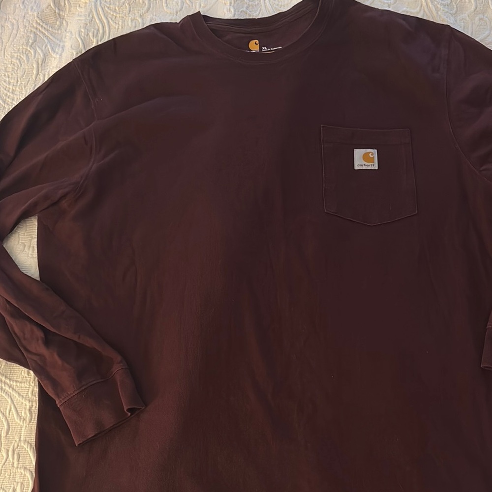 Gorgeous Maroon CARHARTT Pocket Long Sleeve Shirts - Regular Fit (XL & XXL)